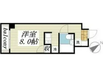 メゾン・ド・コンテス(ワンルーム/6階)の間取り写真