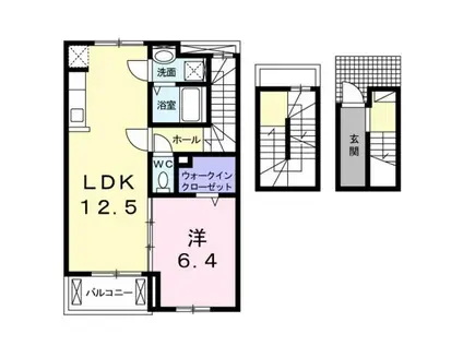 OPERA DEU(1LDK/3階)の間取り写真