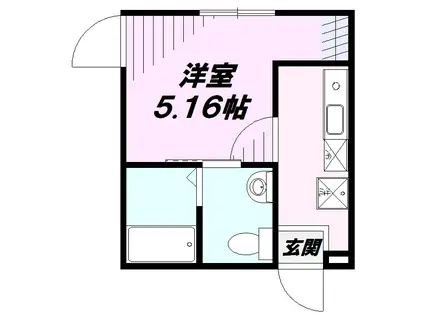 シティハイツ立川立飛(1K/1階)の間取り写真