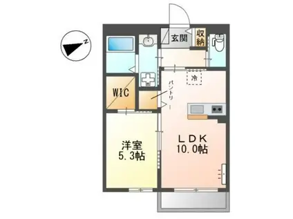 ルミエールグラン(1LDK/1階)の間取り写真