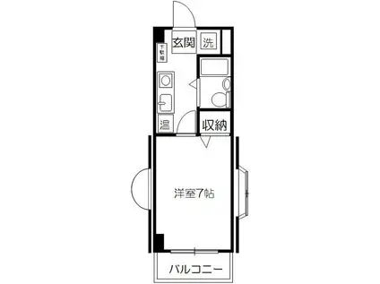 コア・フォレスト弐番館(1K/4階)の間取り写真