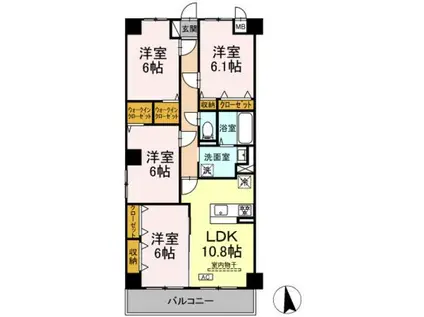 グランヴェールにしすな(4LDK/2階)の間取り写真