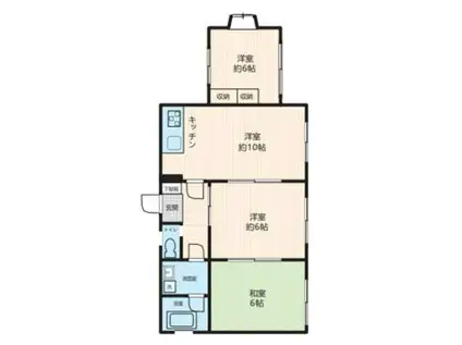 サンハイム竹間(3LDK/1階)の間取り写真