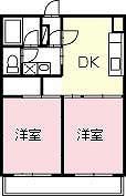 静岡県富士市 3階建 築29年(2DK/1階)の間取り写真