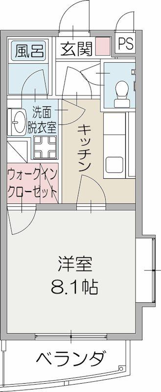 カーサ森下(1K/1階)の間取り写真