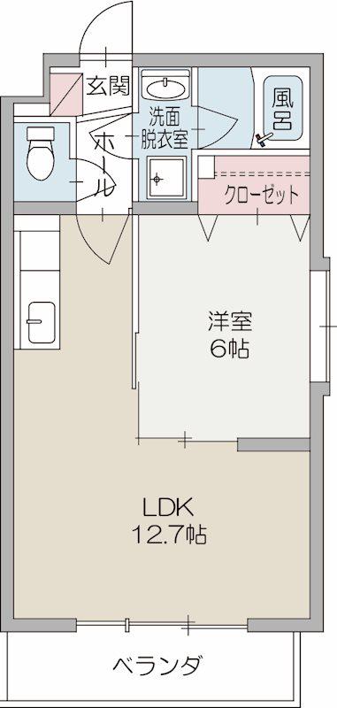 グレイス広見(1LDK/1階)の間取り写真
