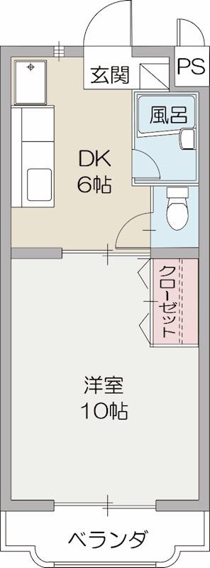 リヴェール21(1DK/1階)の間取り写真