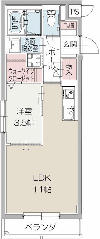 フォレスティー(1LDK/1階)の間取り写真
