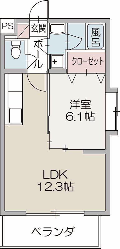 グランフィーノ(1LDK/1階)の間取り写真