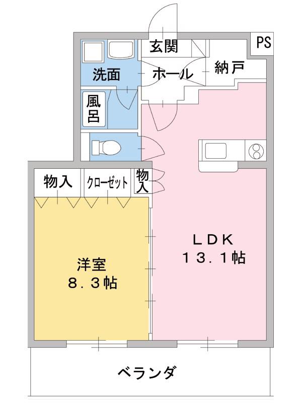 グランマレ.テルツォ(1LDK/3階)の間取り写真