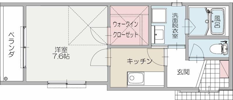 サニーフラット(1K/1階)の間取り写真