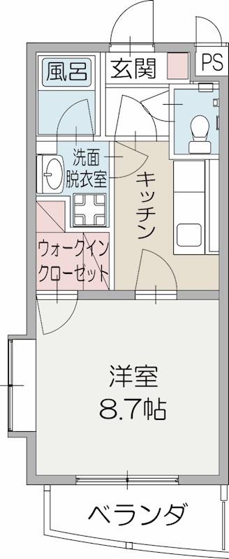 GRACIA(1K/2階)の間取り写真
