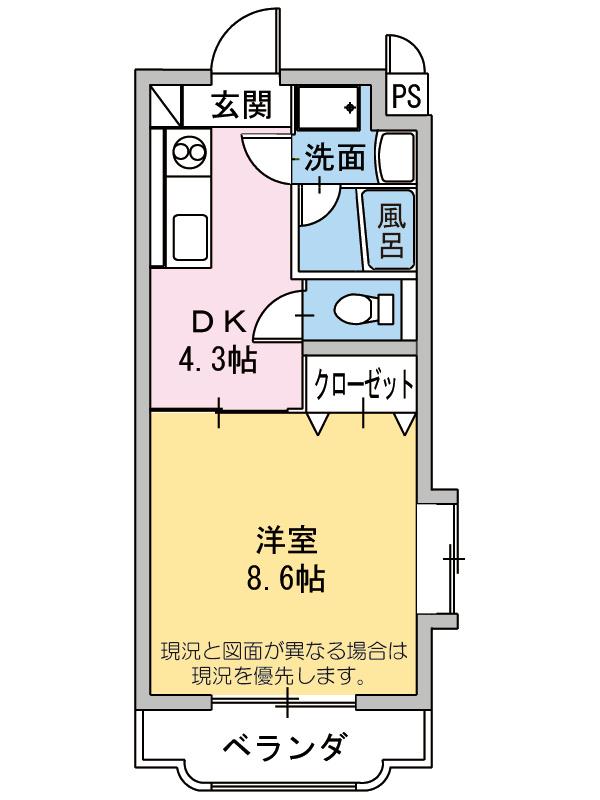 マ・メゾンM(1DK/2階)の間取り写真