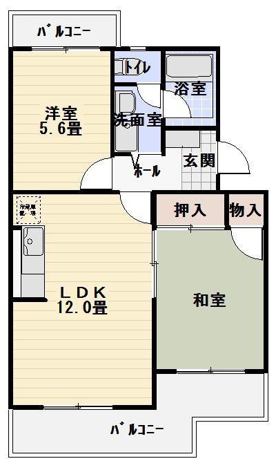 マイドストリート(2LDK/3階)の間取り写真