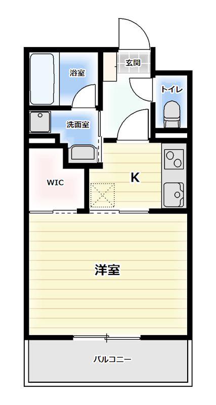 アベニュー(1K/5階)の間取り写真