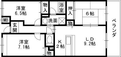 小枝ビルⅡ(3LDK/4階)の間取り写真