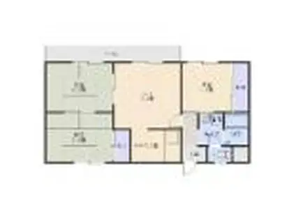 岩崎ハイツ(3LDK/2階)の間取り写真