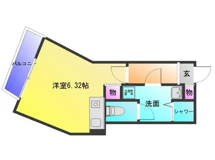 アムールみのりⅤ(ワンルーム/4階)の間取り写真
