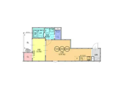 FSTYLE八尾・植松町(1LDK/2階)の間取り写真
