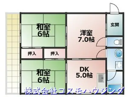 三上マンション(3DK/3階)の間取り写真