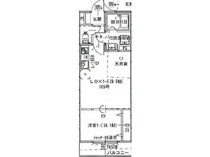 アート八尾駅前(1LDK/2階)の間取り写真