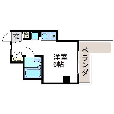 パールナインマンション(ワンルーム/3階)の間取り写真