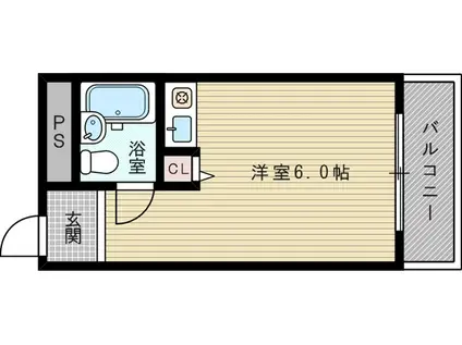 ファースト東中島(ワンルーム/3階)の間取り写真