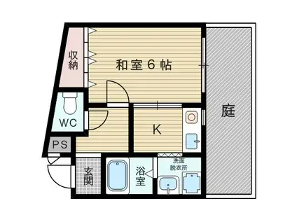 シェリール東淀川(1K/1階)の間取り写真