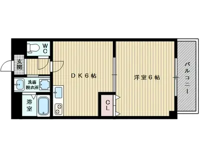 シャインビュー東淀川(1DK/5階)の間取り写真