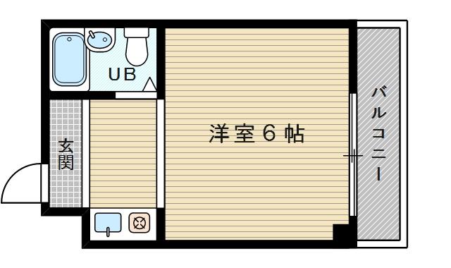 ジオナ柴島Ⅲ(ワンルーム/2階)の間取り写真