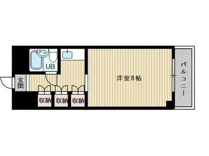 東海道本線 新大阪駅 徒歩8分 6階建 築44年(1K/5階)の間取り写真