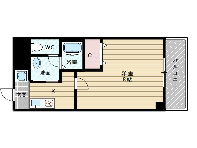 ルミエール新大阪(1K/3階)の間取り写真