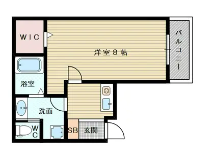 メゾンエリーI(1K/1階)の間取り写真