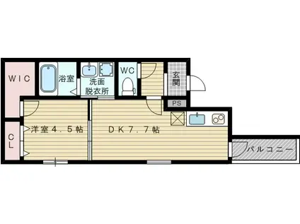 フジパレス瑞光11番館(1DK/2階)の間取り写真