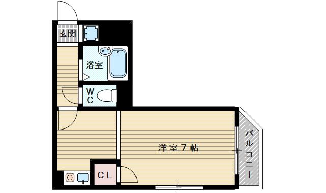 ALEX23(1K/3階)の間取り写真