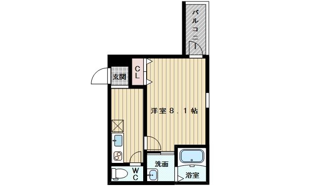 フジパレス東淡路(1K/2階)の間取り写真
