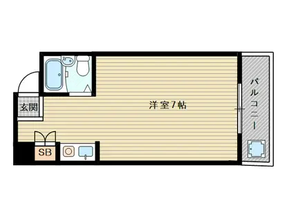 マンションのぞみ(ワンルーム/3階)の間取り写真