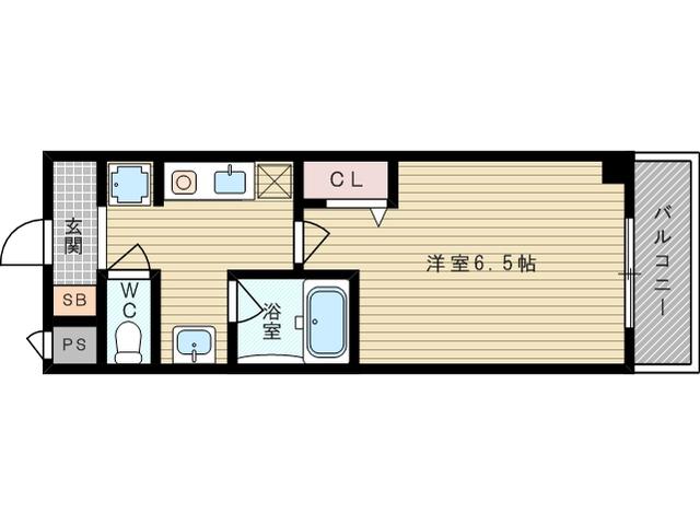 エムロード新大阪(1K/7階)の間取り写真