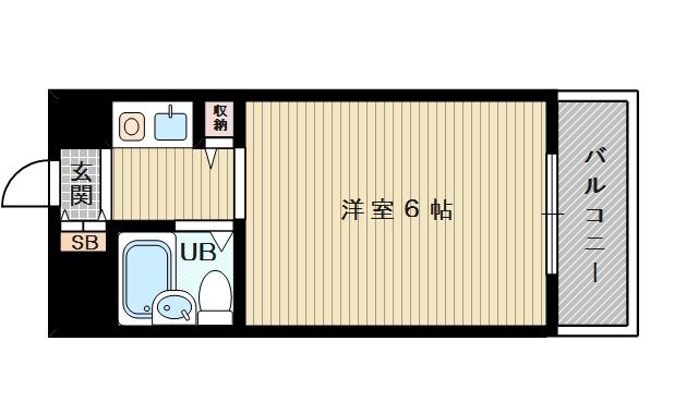 HR下新庄(ワンルーム/4階)の間取り写真