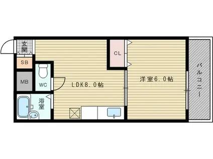 サンロイヤル柴島パート2(1LDK/3階)の間取り写真