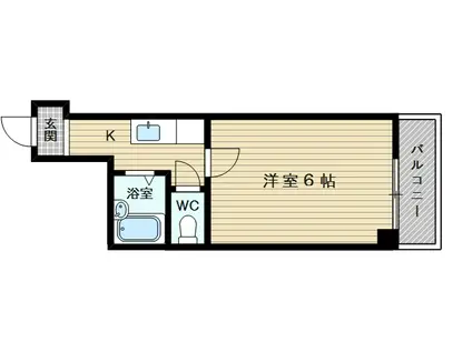 オークレジデンス(1K/3階)の間取り写真
