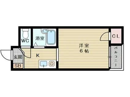 平ハツマンション(1K/4階)の間取り写真