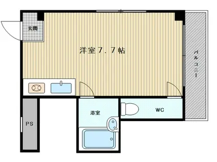 新大阪ハイツ(ワンルーム/3階)の間取り写真