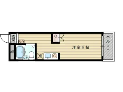 パル下新庄(ワンルーム/1階)の間取り写真