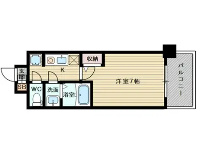 セレニテ新大阪プリエ(1K/12階)の間取り写真