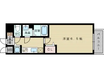 メインステージ新大阪(1K/6階)の間取り写真