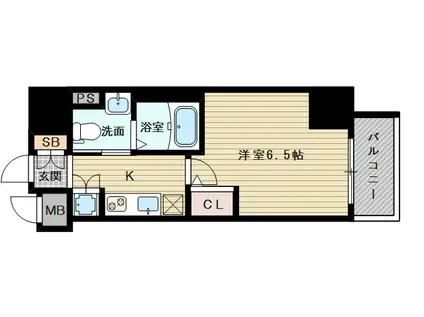 レジュールアッシュ北大阪GRAND STAGE(1K/14階)の間取り写真