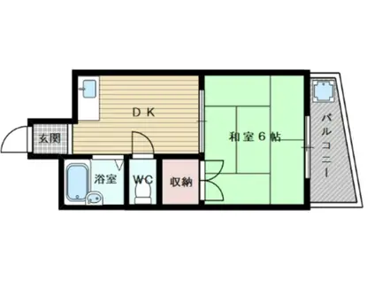 第7東城マンション(1DK/4階)の間取り写真