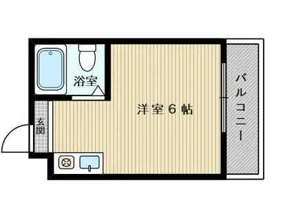 阪急電鉄千里線 柴島駅 徒歩4分 4階建 築37年(ワンルーム/4階)の間取り写真