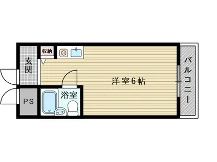 朝日プラザアクシス東淀川(ワンルーム/3階)の間取り写真